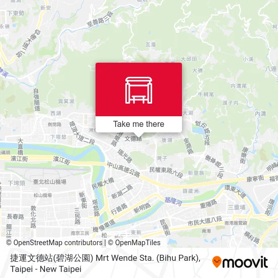 捷運文德站(碧湖公園) Mrt Wende Sta. (Bihu Park) map