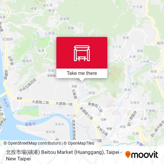 北投市場(磺港) Beitou Market (Huanggang) map