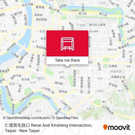 仁愛新生路口 Renai And Xinsheng Intersection地圖