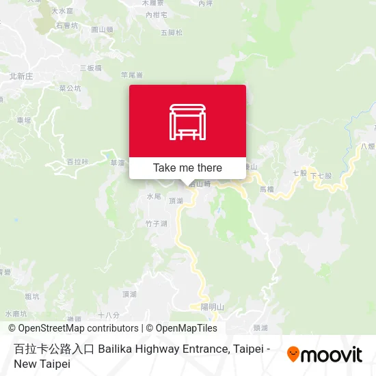 百拉卡公路入口 Bailika Highway Entrance map
