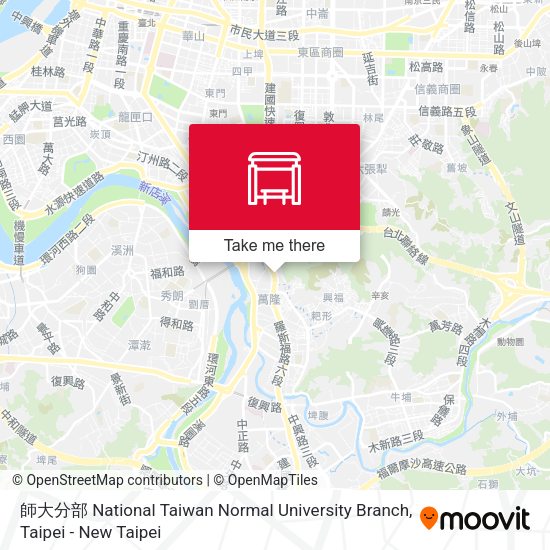 師大分部 National Taiwan Normal University Branch map
