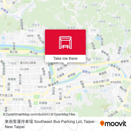 東南客運停車場 Southeast Bus Parking Lot map