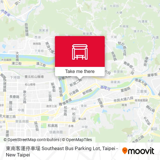 東南客運停車場 Southeast Bus Parking Lot map