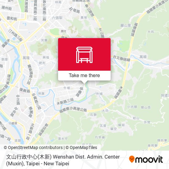 文山行政中心(木新) Wenshan Dist. Admin. Center (Muxin) map