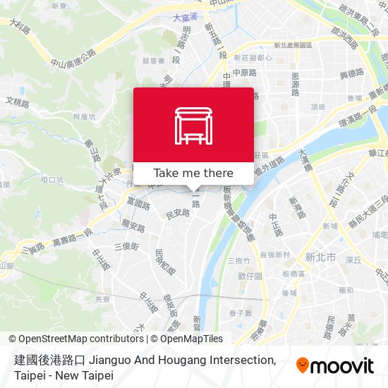 建國後港路口 Jianguo And Hougang Intersection地圖