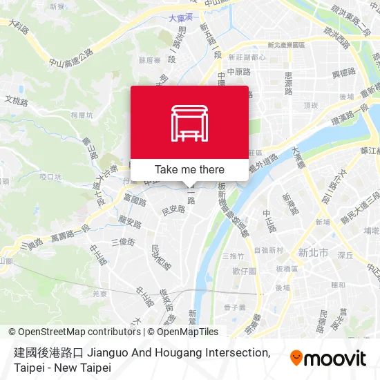 建國後港路口 Jianguo And Hougang Intersection map