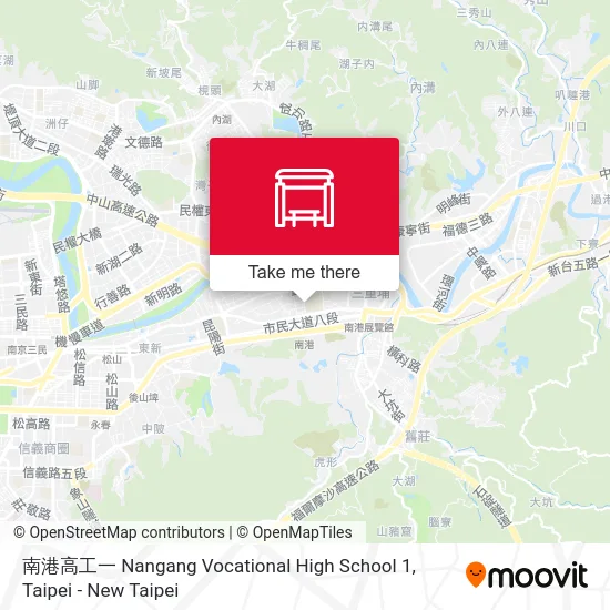 南港高工一 Nangang Vocational High School 1 map