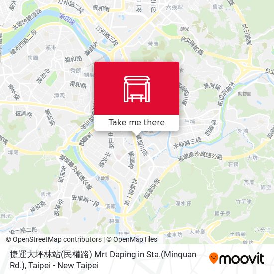 捷運大坪林站(民權路) Mrt Dapinglin Sta.(Minquan Rd.) map