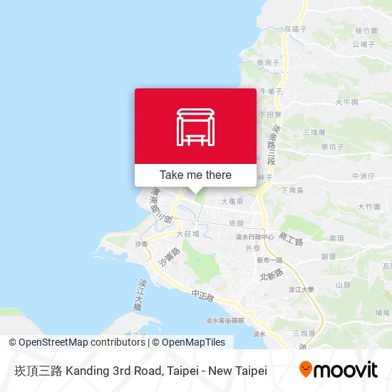 崁頂三路 Kanding 3rd Road map