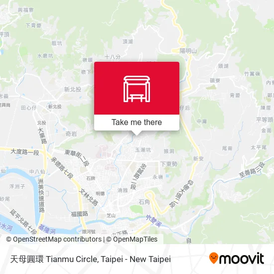天母圓環 Tianmu Circle map