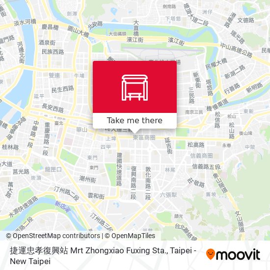 捷運忠孝復興站 Mrt Zhongxiao Fuxing Sta. map