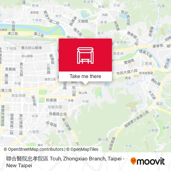 聯合醫院忠孝院區 Tcuh, Zhongxiao Branch map