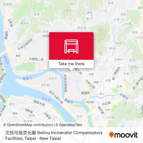 北投垃圾焚化廠 Beitou Incinerator Compensatory Facilities map