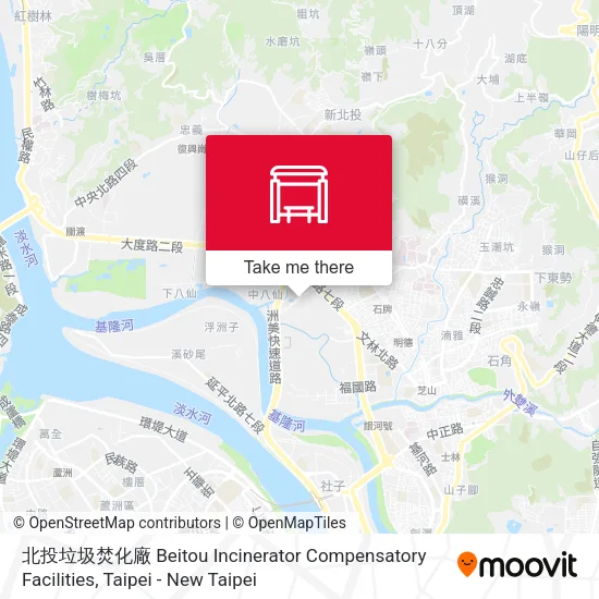 北投垃圾焚化廠 Beitou Incinerator Compensatory Facilities地圖