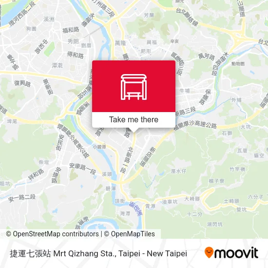 捷運七張站 Mrt Qizhang Sta.地圖