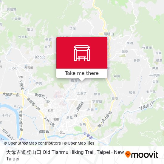 天母古道登山口 Old Tianmu Hiking Trail map
