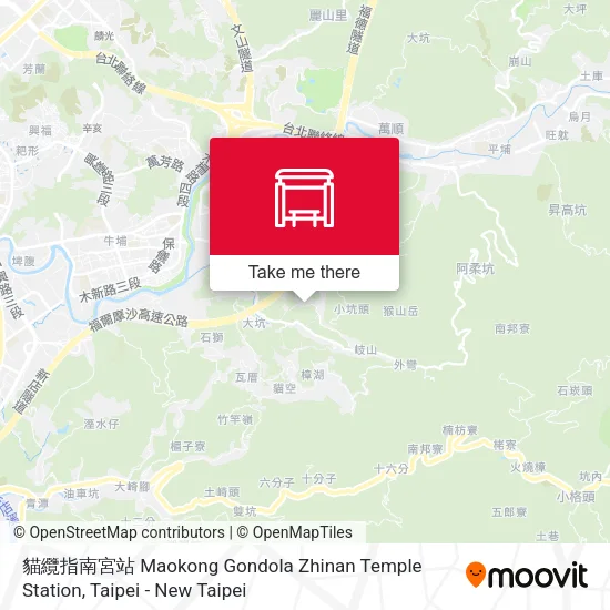 貓纜指南宮站 Maokong Gondola Zhinan Temple Station map