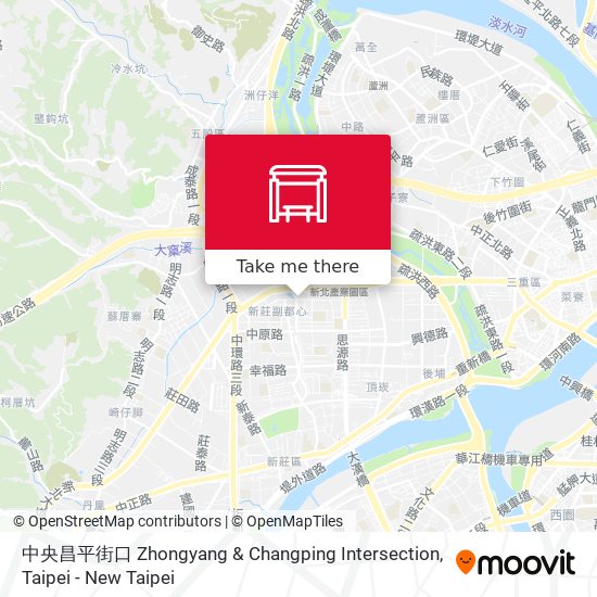 中央昌平街口 Zhongyang & Changping Intersection地圖