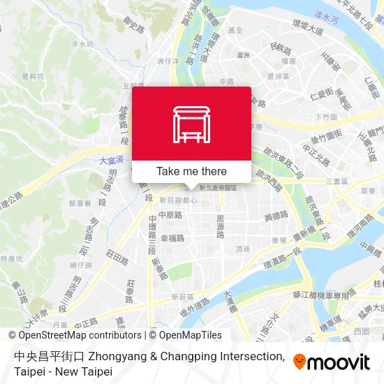 中央昌平街口 Zhongyang & Changping Intersection地圖