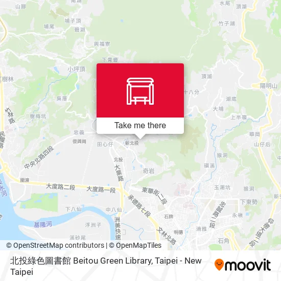 北投綠色圖書館 Beitou Green Library map