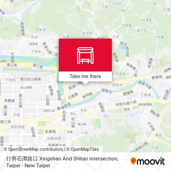 行善石潭路口 Xingshan And Shitan Intersection map