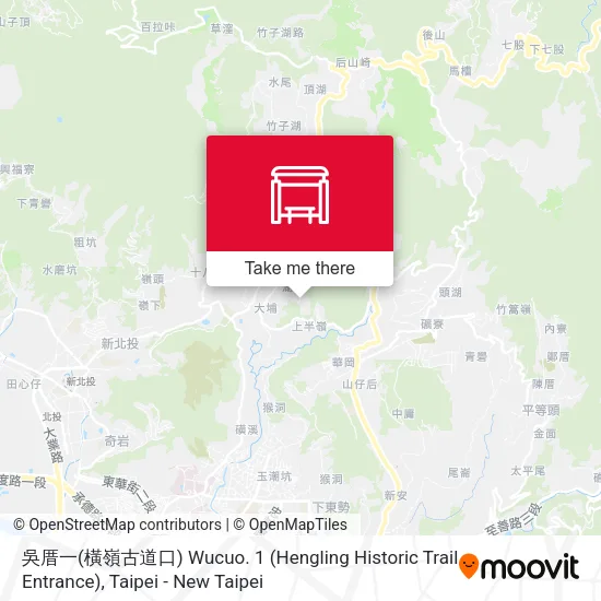吳厝一(橫嶺古道口) Wucuo. 1 (Hengling Historic Trail Entrance) map