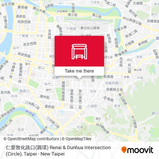 仁愛敦化路口(圓環) Renai & Dunhua Intersection (Circle)地圖