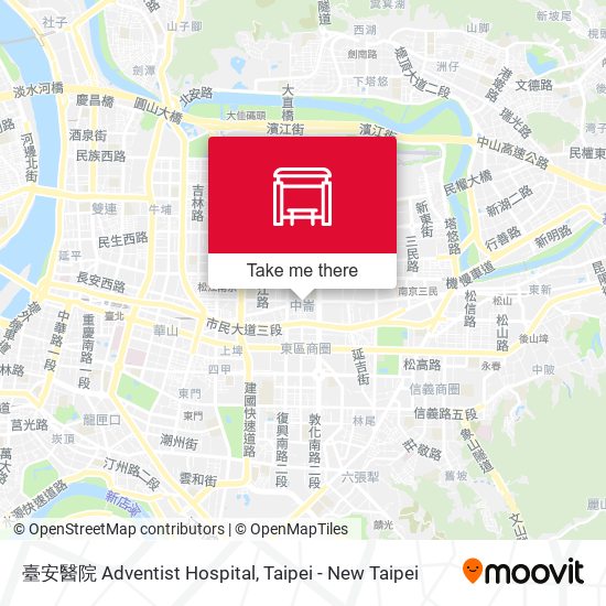 臺安醫院 Adventist Hospital map