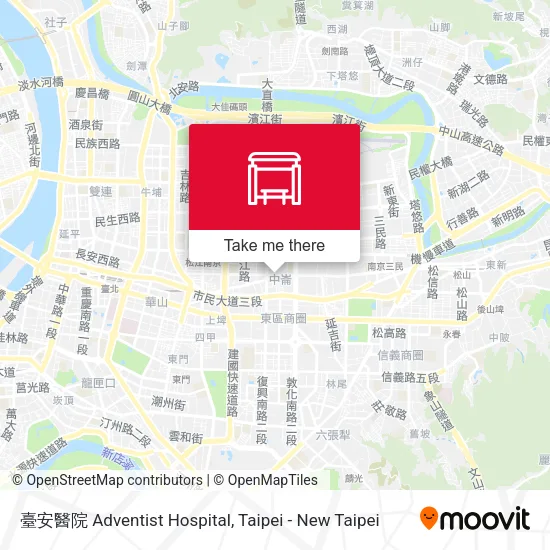 臺安醫院 Adventist Hospital map