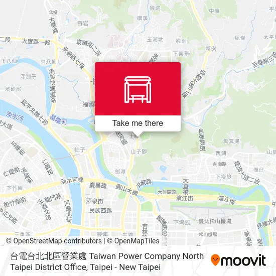 台電台北北區營業處 Taiwan Power Company North Taipei District Office map