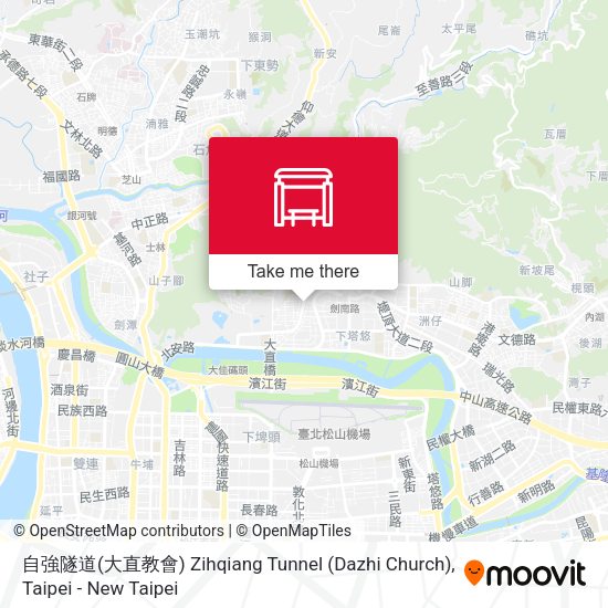 自強隧道(大直教會) Zihqiang Tunnel (Dazhi Church)地圖