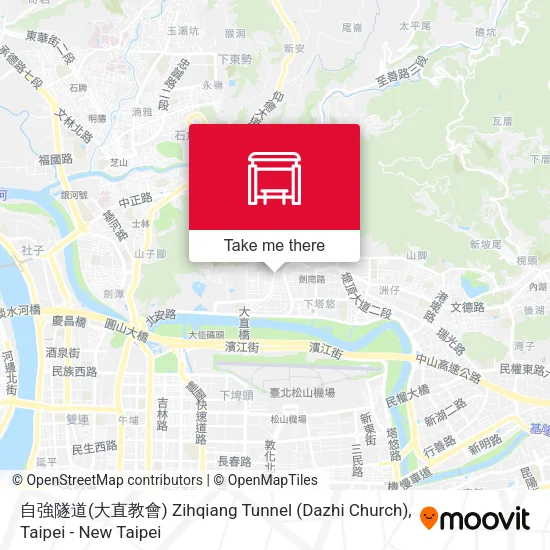 自強隧道(大直教會) Zihqiang Tunnel (Dazhi Church) map