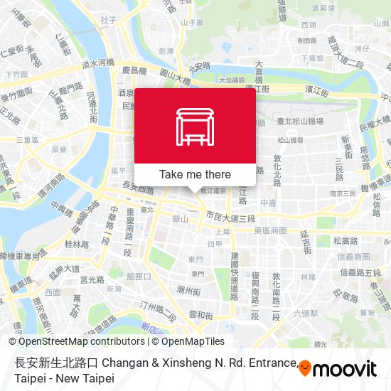 長安新生北路口 Changan & Xinsheng N. Rd. Entrance map