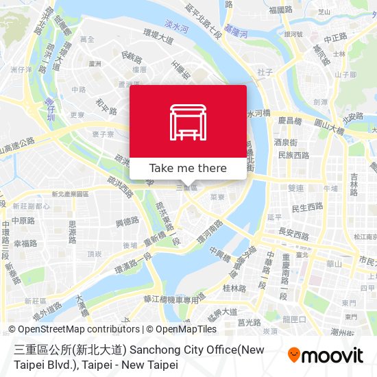三重區公所(新北大道) Sanchong City Office(New Taipei Blvd.) map