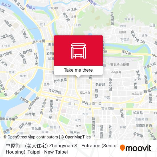 中原街口(老人住宅) Zhongyuan St. Entrance (Senior Housing)地圖