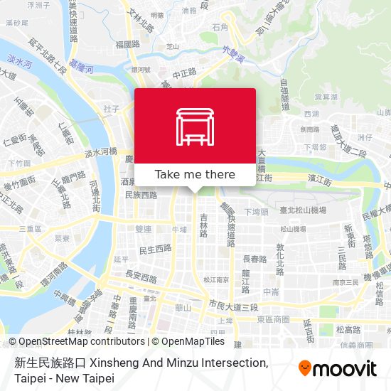 新生民族路口 Xinsheng And Minzu Intersection地圖