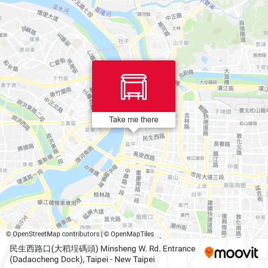 民生西路口(大稻埕碼頭) Minsheng W. Rd. Entrance (Dadaocheng Dock)地圖