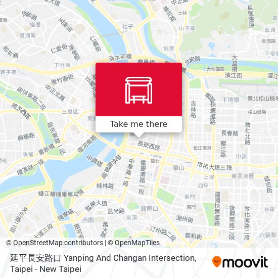 延平長安路口 Yanping And Changan Intersection map