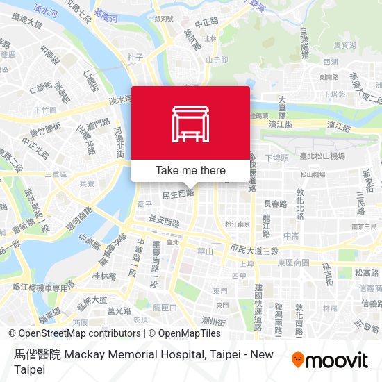 馬偕醫院 Mackay Memorial Hospital map