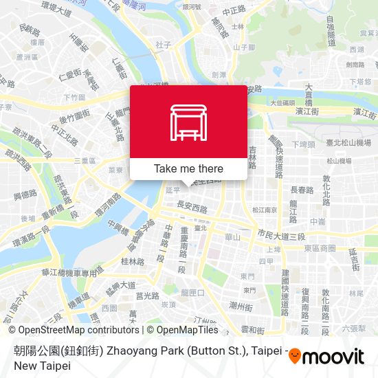 朝陽公園(鈕釦街) Zhaoyang Park (Button St.) map