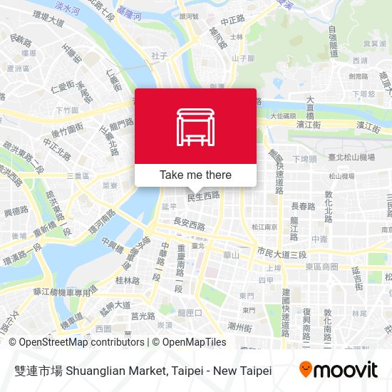 雙連市場 Shuanglian Market map