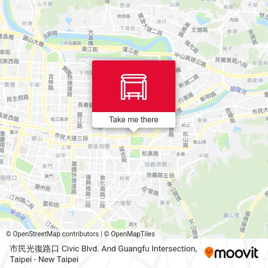 市民光復路口 Civic Blvd. And Guangfu Intersection map