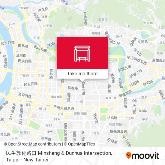 民生敦化路口 Minsheng & Dunhua Intersection map