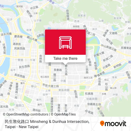 民生敦化路口 Minsheng & Dunhua Intersection地圖