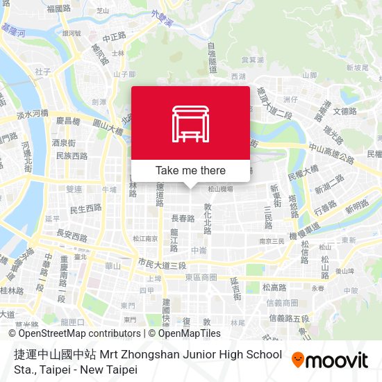 捷運中山國中站 Mrt Zhongshan Junior High School Sta. map