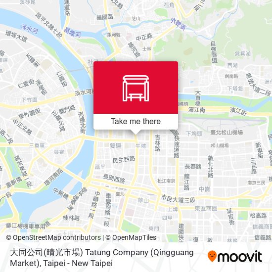 大同公司(晴光市場) Tatung Company (Qingguang Market)地圖