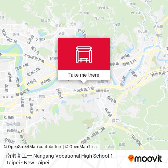 南港高工一 Nangang Vocational High School 1 map