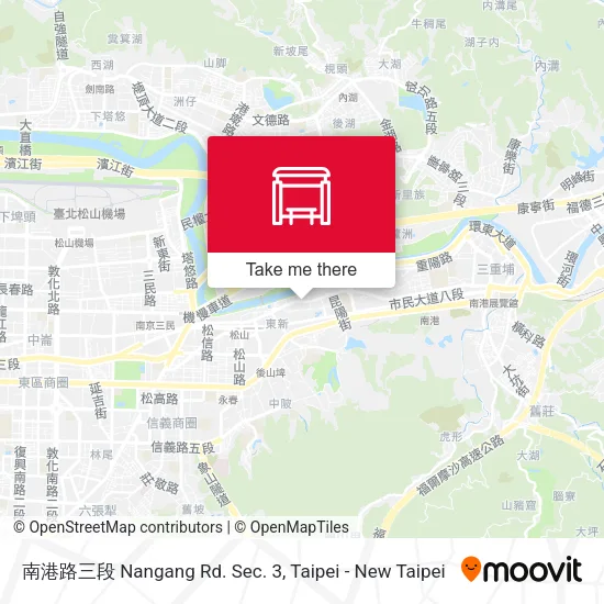 南港路三段 Nangang Rd. Sec. 3地圖