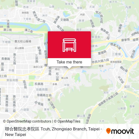 聯合醫院忠孝院區 Tcuh, Zhongxiao Branch map