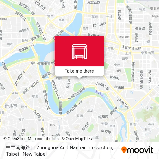 中華南海路口 Zhonghua And Nanhai Intersection map